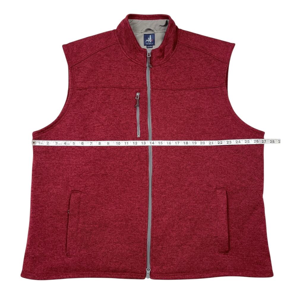 Johnnie-O Men's Wes Full Zip Vest Malibu Red XXL Outdoors Gorpcore - Picture 12 of 13